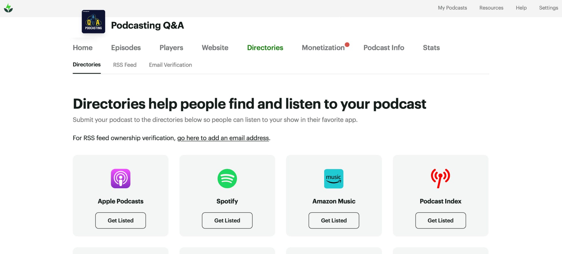 get listed on Apple Podcasts