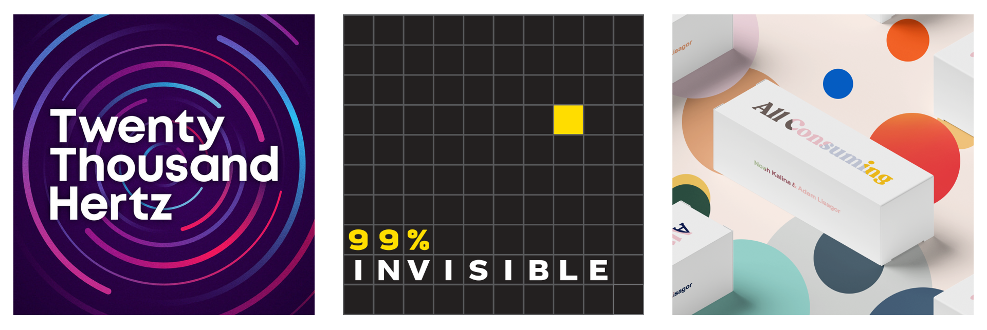 Abstract podcast titles illustration