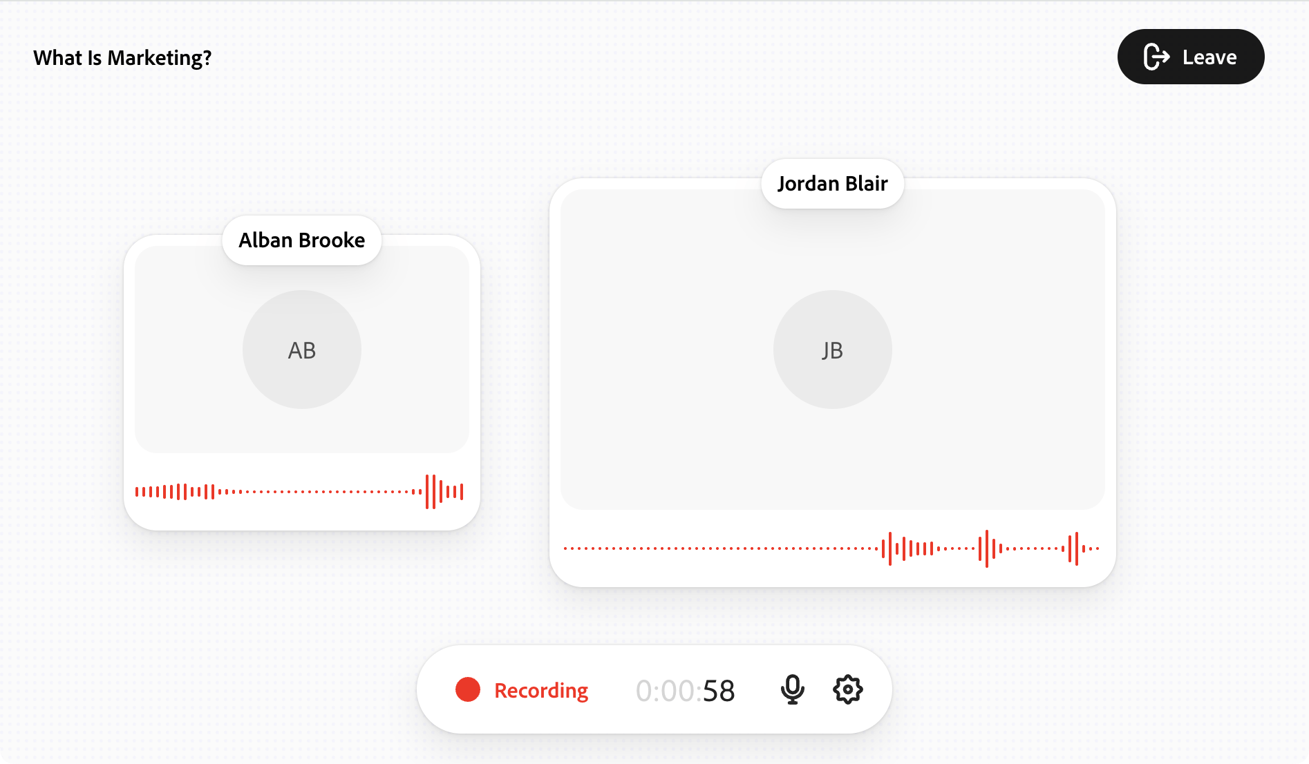 Recording in Adobe Podcasts